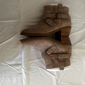 Cole Haan Jensynn Bootie Stone Taupe Suede